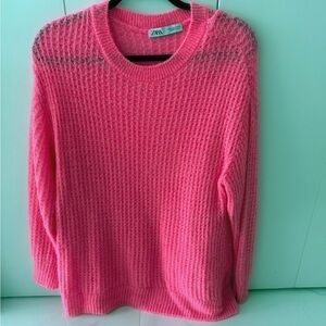 Zara Women's Pink Sweater
